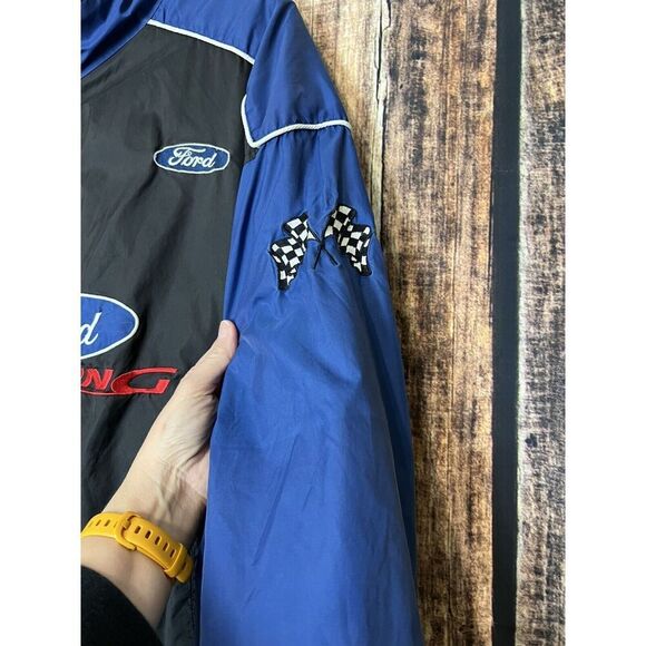 Checkered Flag Sports Ford Racing NASCAR Jacket Vintage Large - Picture 5 of 7